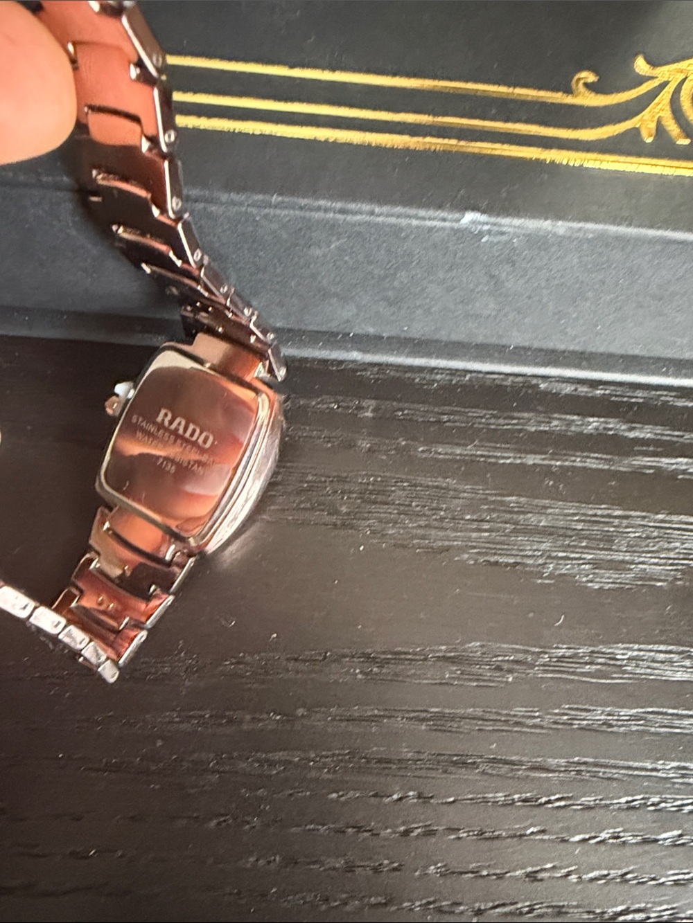 Rado Men’s Polished Silver-Tone Bracelet Watch